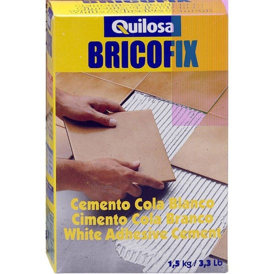 Cemento Cola Blanco Bricofix Kg Materiales Manuel Mart N