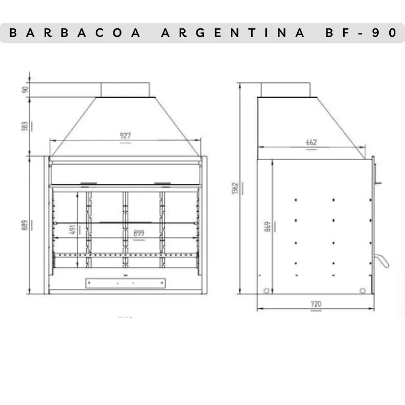 medidas barbacoa argentina carbon y leña con plancha y paellero incluido comprar barato envio rapido