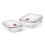 taper fiambrera hermético vidrio cristal 0.64L + 1,50L Tatay horno microondas congelador comprar al mejor precio barato envío rápido