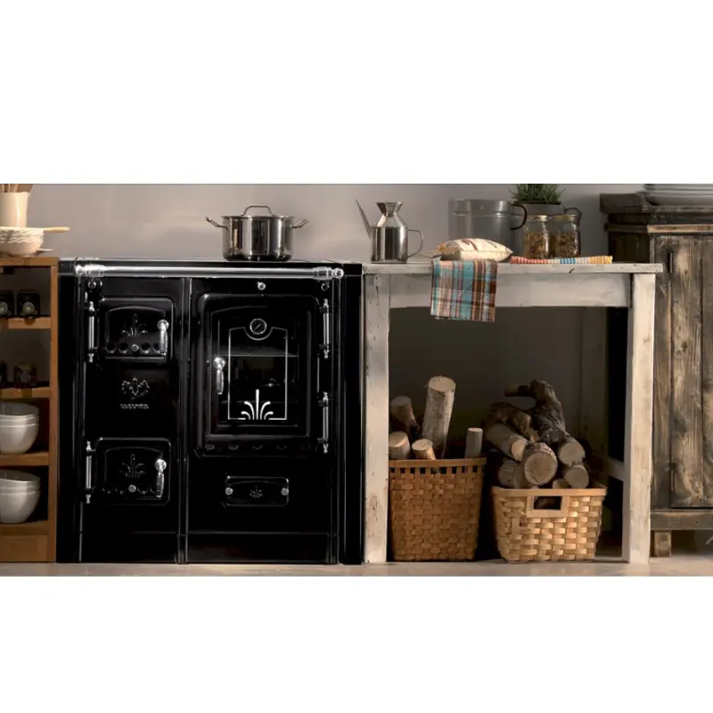 Cocina de Leña Liz 5 T cerrada con vitrocerámica marca lacunza envío rápido precio barato Cocina de Leña Liz 5 T cerrada con vitrocerámica marca lacunza envío rápido precio barato