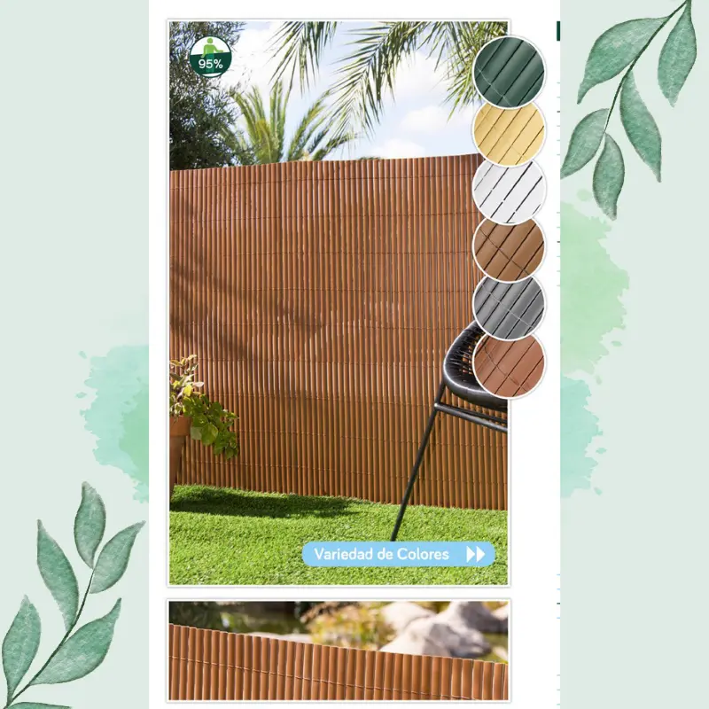 cañizo pvc cara simple para jardin patio comprar a precio bajo envio rapido materialesmanuelmartin