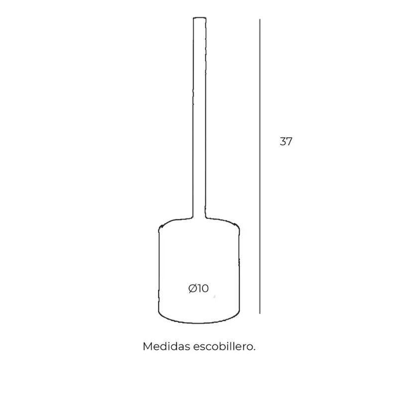 Escobillero a suelo AC-338 cepillado redondo inox fabricado en españa sin taladro, envío rápido precio barato