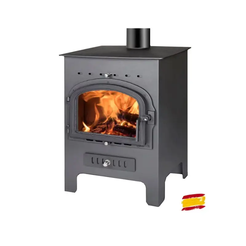 Estufa de Leña Oslo marca Theca alto poder calorífico cristal limpio envío rápido precio barato Estufa de Leña Oslo marca Theca alto poder calorífico cristal limpio envío rápido precio barato
