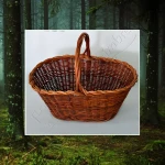 Cesta de mimbre para recolección de Flores Setas Niscalos Artesanal España Compra