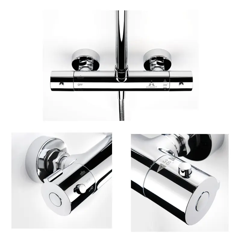 Componentes Termostática Ducha Iris Cromo fabricada en inoxidable y latón envío rápido precio barato Componentes Termostática Ducha Iris Cromo fabricada en inoxidable y latón envío rápido precio barato