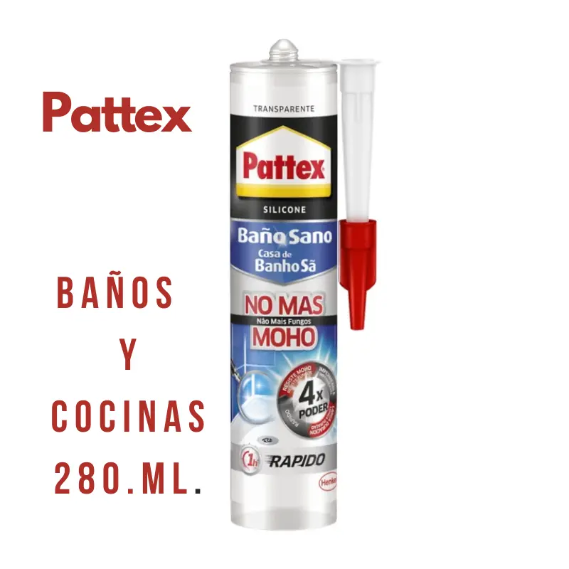 Pattex 1994664 Sano No Más Moho, antimoho e Impermeable, Blanca Duradera  para Cocina y baño