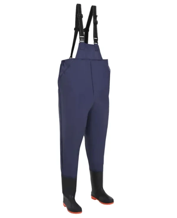 Compra tu peto de agua en PVC azul con bota integrada. Máxima impermeabilidad y resistencia para pesca o trabajos industriales. ¡Envíos rápidos!