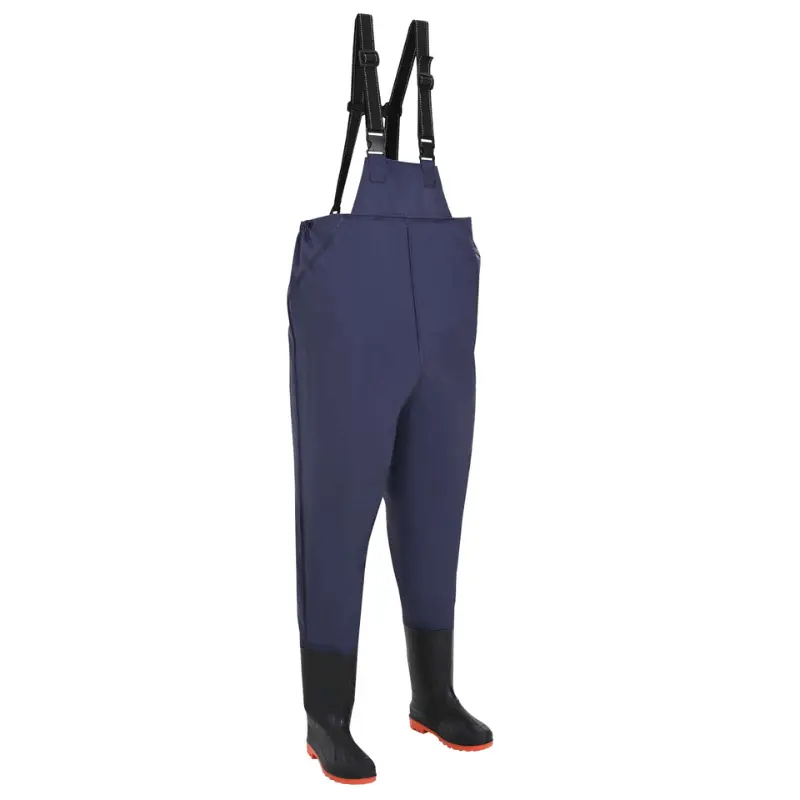 Compra tu peto de agua en PVC azul con bota integrada. Máxima impermeabilidad y resistencia para pesca o trabajos industriales. ¡Envíos rápidos!