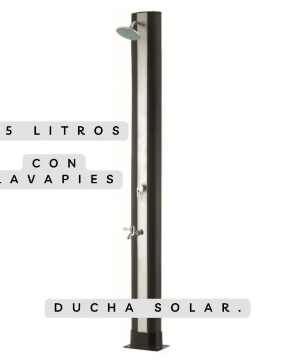 ducha solar 35 litros con lavapies exterior marca QP envio rapido comprar barata