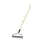 RASTRILLO JARDINERO 14 PUAS 34 cm C/MANGO PETRUL -OREWORK-