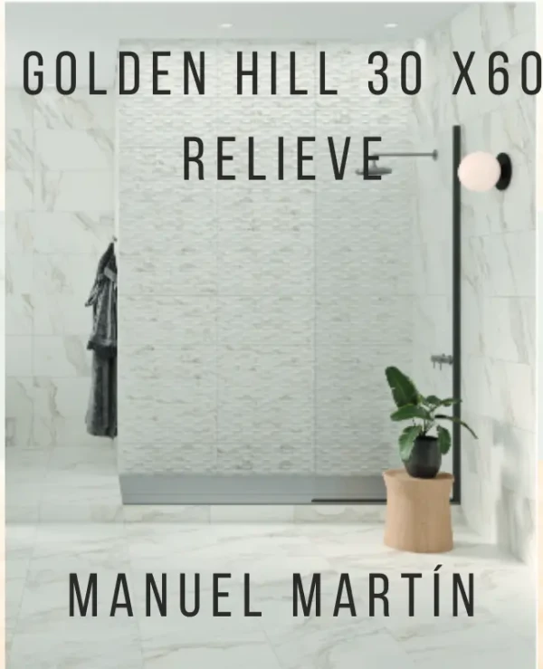 relieve y liso revestimiento baño y cocina Golden Hill 30 x 60 imitación marmol manuelmartin mejor precio