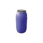 BIDON ALIMENT. AZUL C/TAPA FLEJE 65L