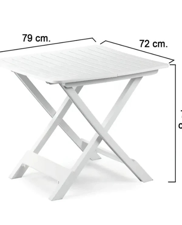 mesa plegable resina blanca para jardin patio terraza envio rapido al mejor precio