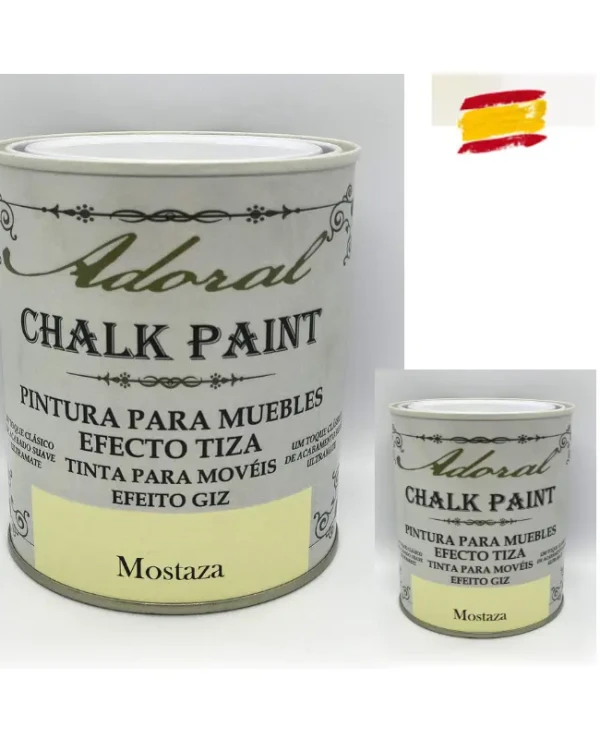 Pintura a la Tiza Mostaza Adoral mejor precio Web Chalk Paint materialesmanuelmartin envio rapido