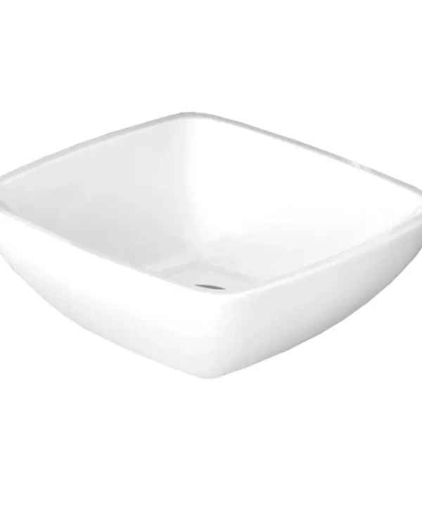 lavabo sobre encimera aure ceramica porcelana blanco brillo espacios reducidos pequeño envio rapido