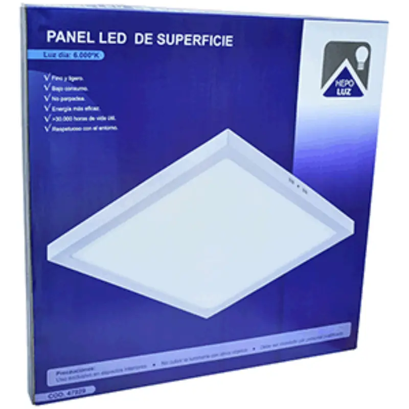Downlight Panel de Led de Superficie Cuadrado Blanca 60x60 36W 6000K gran potenica de luz comprar barato envío rápido