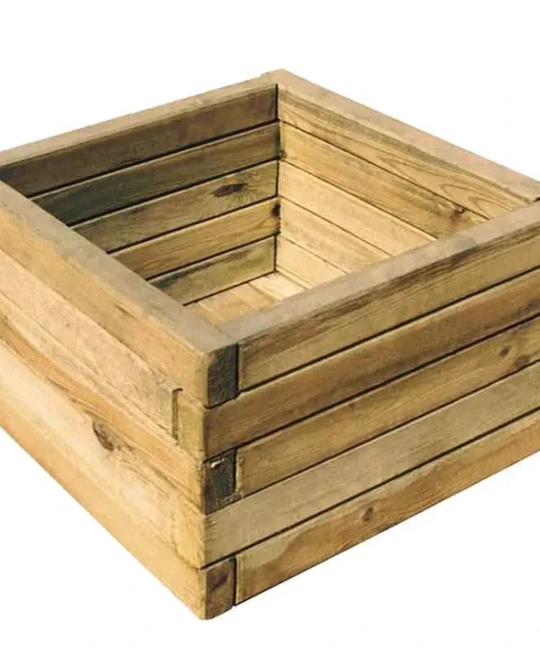 macetero de madera cuadrado 60 x 60 ideal para tu jardín patio terraza balcón envío rápido precio barato