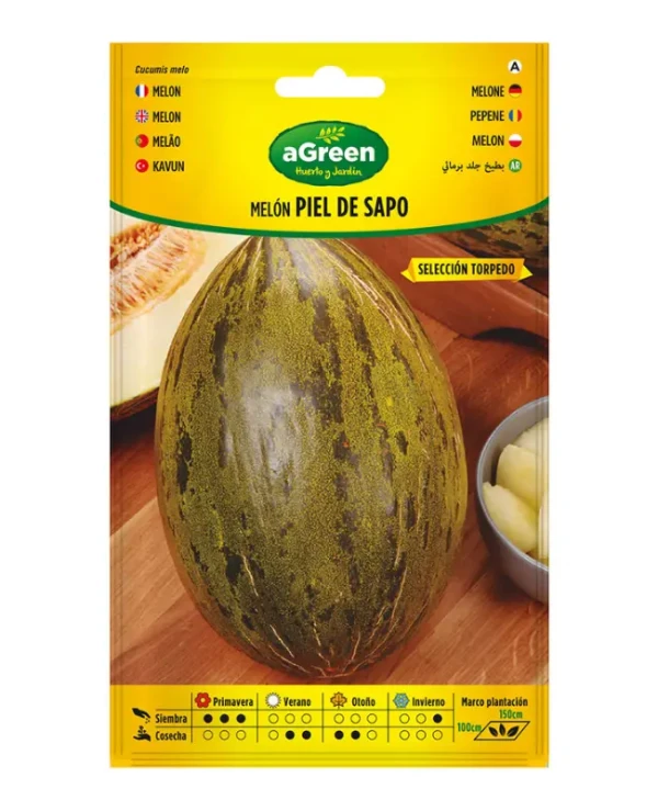 semilla de melón piel de sapo variedad torpedo siembra directa de febrero a junio envío rápido comprar a precio barato