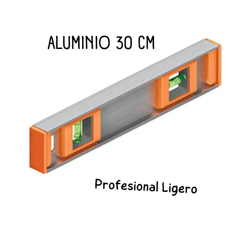 Nivel ligero de aluminio 30 cm facil de manejar y de transportar envío rápido a precio económico