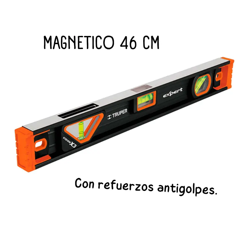 nivel magnético truper 46 cm robusto anti caídas envío rápido comprar a precio bajo