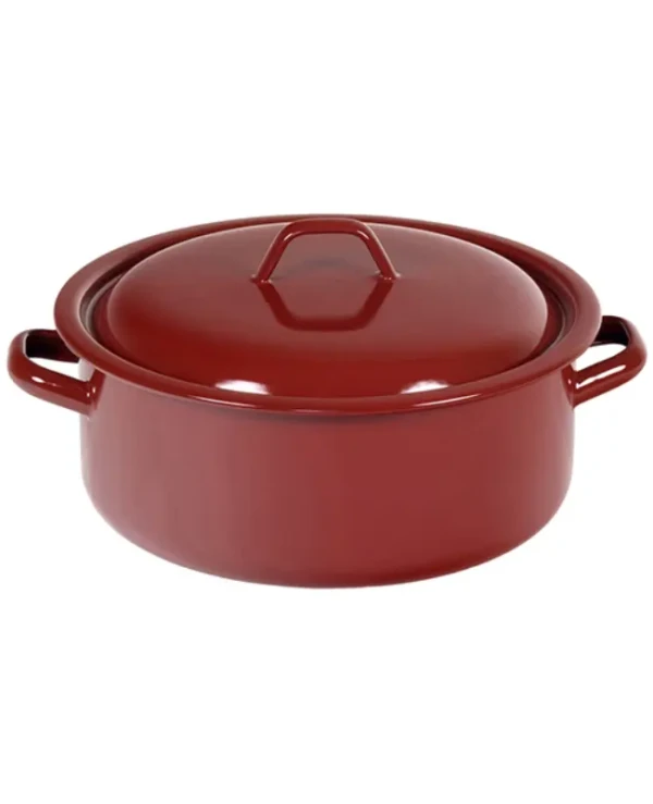 cacerola esmaltada clásico con tapa ideal para leña o gas guisos matanceros envío rápido buen precio (1)