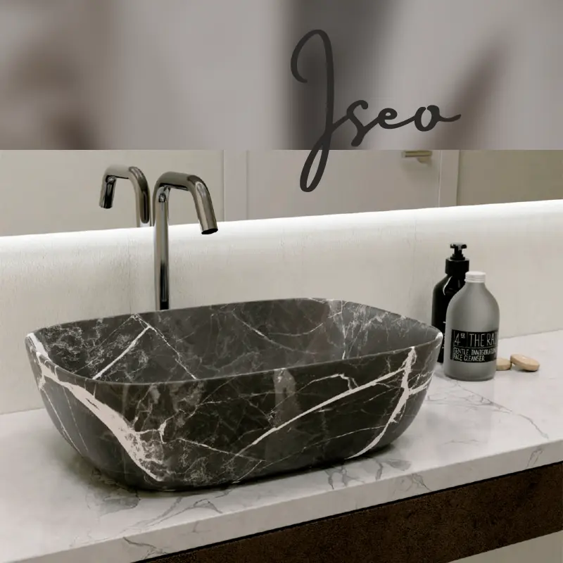 Lavabo decorativo Iseo marca Art&Bath para baños elegantes efecto mármol piedra envío rápido mejor precio web