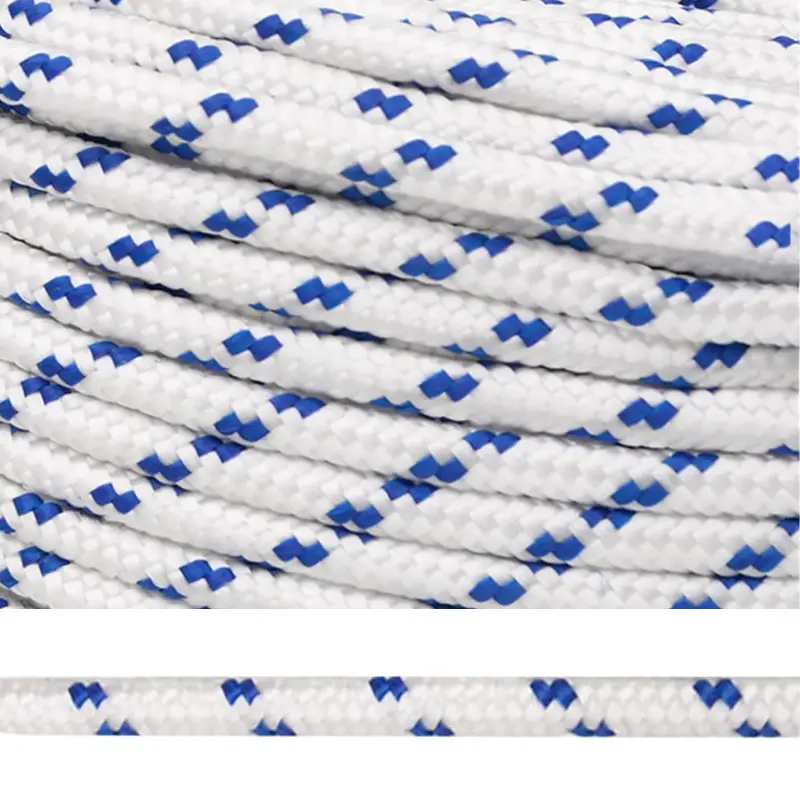 Bobina de Polipropileno cuerda de barco marítima blanca azul varias medidas resistencia a la abrasión y a las sustancias químicas precio económico