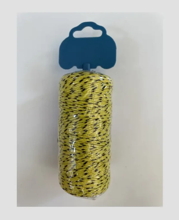 Cuerda de atirantar amarilla y negra refrectante, albañileria, construcción, industria, agricultura, ganadería, servicios, domestico, precio barato