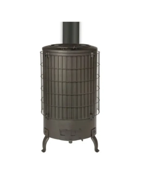 Estufa de leña Económica nº4 Marca Theca Redonda salida horizontal envío rápido mejor precio barato