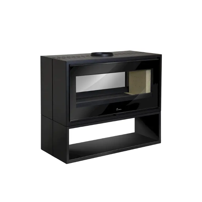 Estufa de leña Verona 1003 marca Lacunza doble cara vista con peana fácil colocación envío rápido precio barato